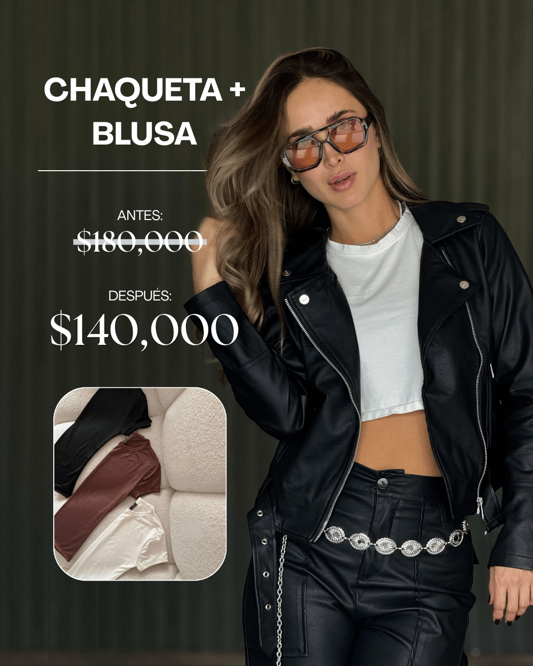 Combo Cazadora + Blusa Kol