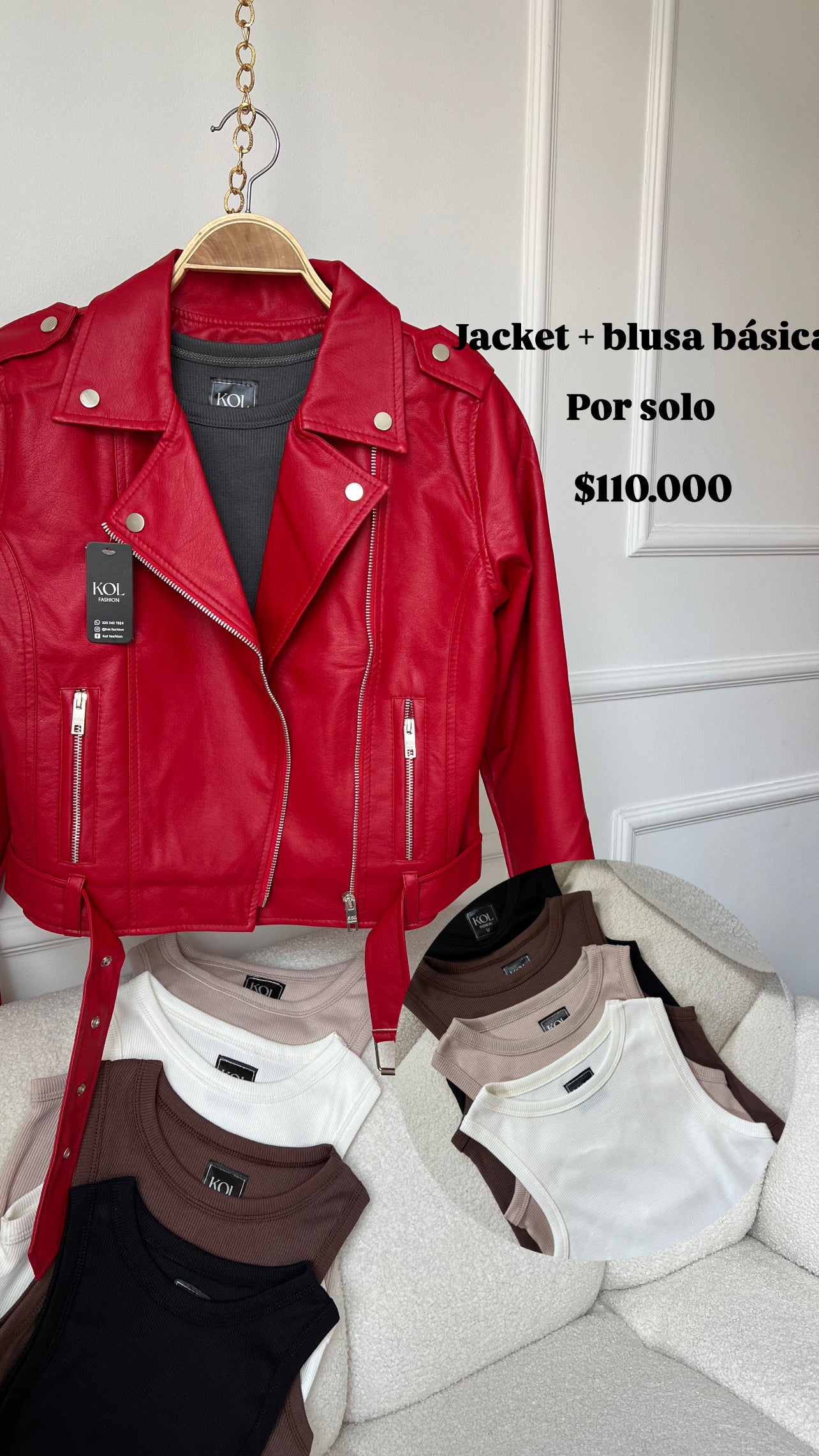 Combo Cazadora + Blusa Kol